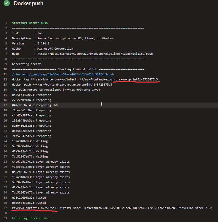 Docker Image tag